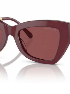 Michael Kors Women's Burgundy Cat-Eye Sunglasses with Tinted Lenses